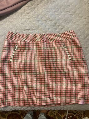 Talbots Pink and Black Plaid Mini Skirt